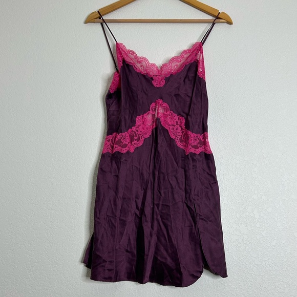 Vintage Victoria’s Secret purple & pink slip mini dress/top - Picture 8 of 15